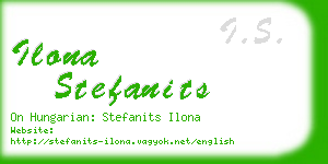 ilona stefanits business card